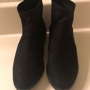 ✅girls Suede black ankle boots